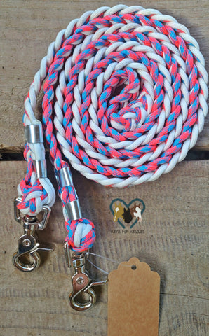 White and Pink Sky Camo Basic Reins