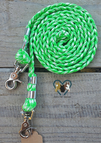Mint Green and White Patterned Basic Reins