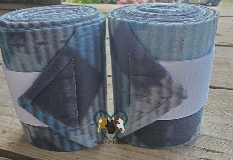 Navy, Blue and Gray Horse Polo Wraps