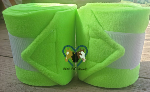 Lime Green Horse Polo Wraps