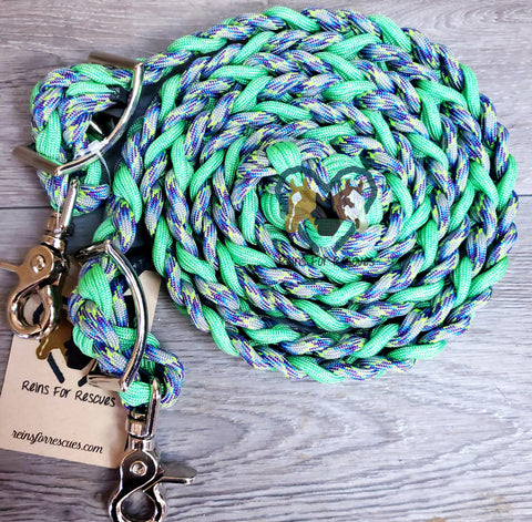 Mint Green and Zombie Dawn Adjustable Reins