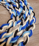 Baby Blue, Silver, Blue and Black Lead Rope