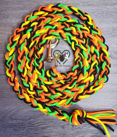 Orange, Lime, Yellow & Black Lead Rope