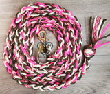 Olive Green, Hot Pink and White Lead Rope