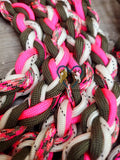 Olive Green, Hot Pink and White Lead Rope