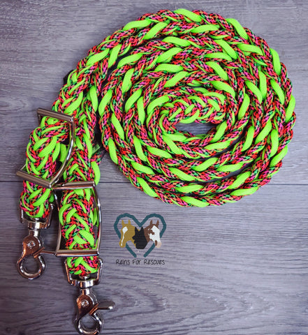 Lime & Cosmic Adjustable Riding Reins
