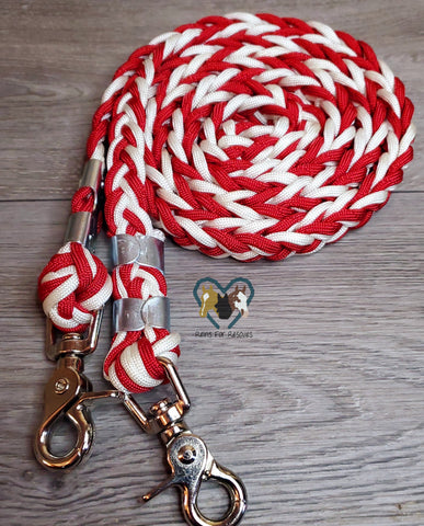 Red and White Basic Reins