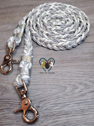 Gray and White Patterned Basic Reins
