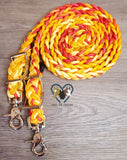 Orange Starburst Ombre Adjustable Reins