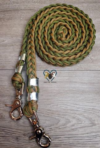 Olive Green and Brown Basic Reins