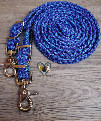 Purple and Blue Chill Adjustable Reins