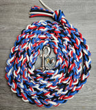 Patriotic Red, White, Blue with Black Lead Rope