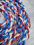 Old Americana Lead Rope with Royal Blue, Burgundy & Tan