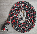 Ebony, Black & Red Lead Rope