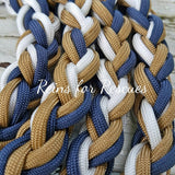 Navy Blue, Tan & White Lead Rope