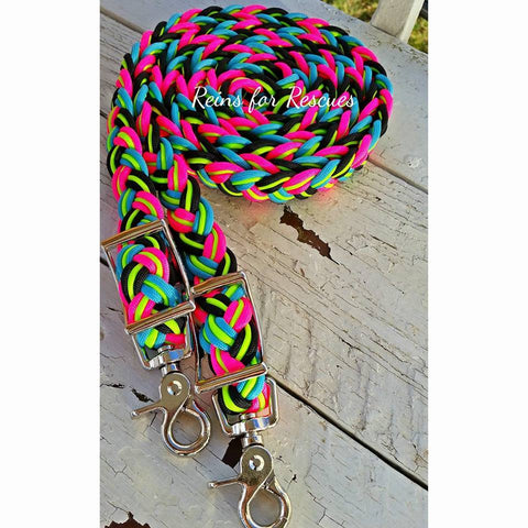 Neon Party Adjustable Riding Reins