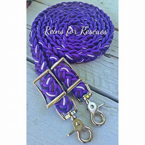 RESCUE LINE:  "Mika's Colors" Adjustable Riding Reins