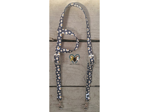 Daisy and Black Quick Change Headstall