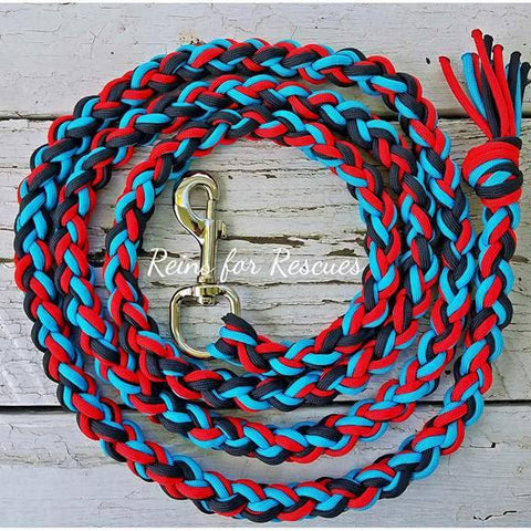 Red, Black & Turquoise Lead Rope
